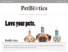 Tablet Screenshot of petbiotics.com